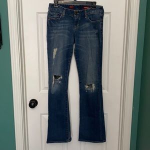 Express Stella boot leg destroyed jeans